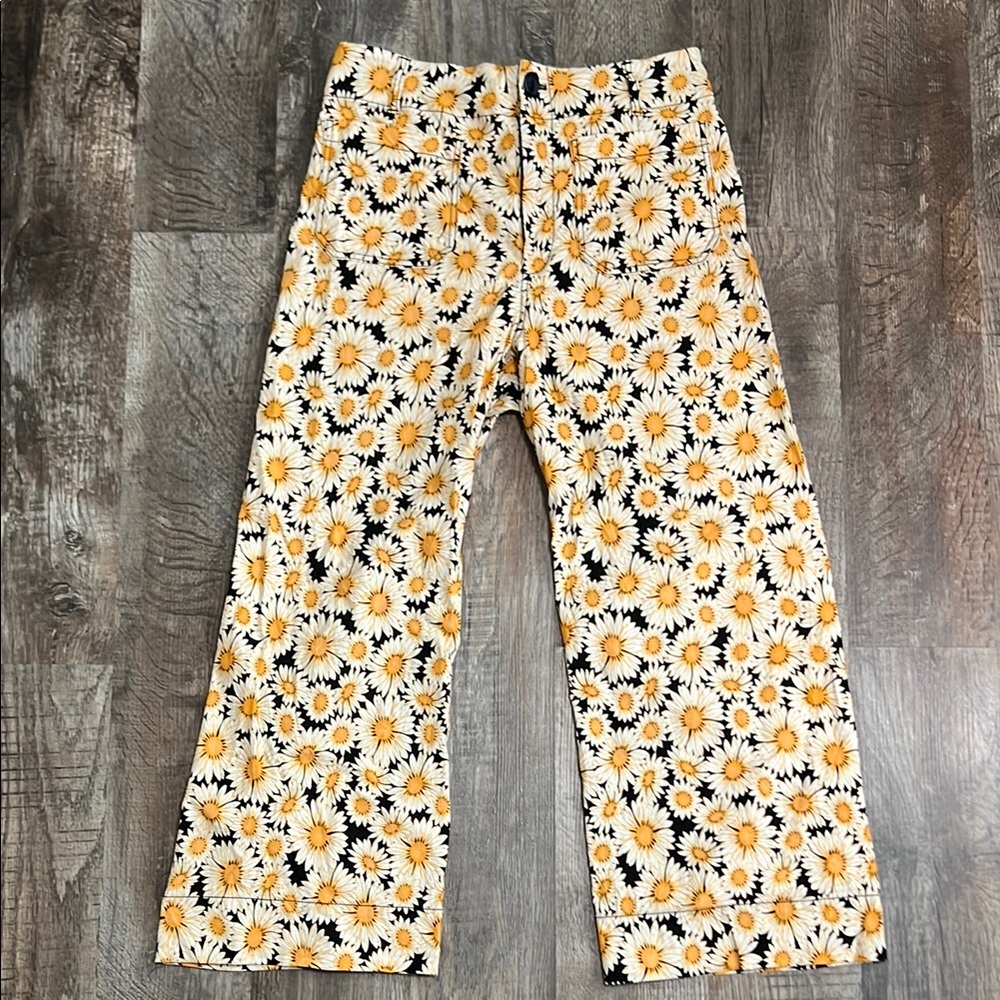 Anthropologie Maeve Collette Sunflower Printed Pants - W 31